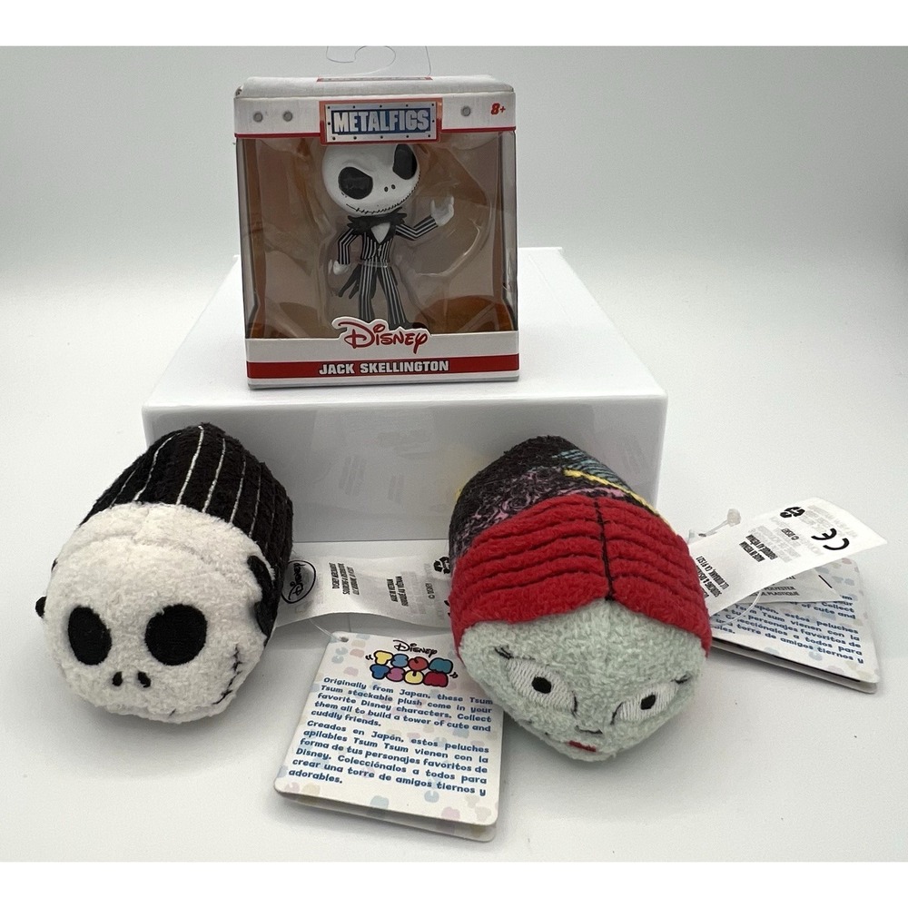 Metalfigs Nightmare‎ Before Christmas 84402 & 2 Tsum 3.5" Mini Sally & Jack